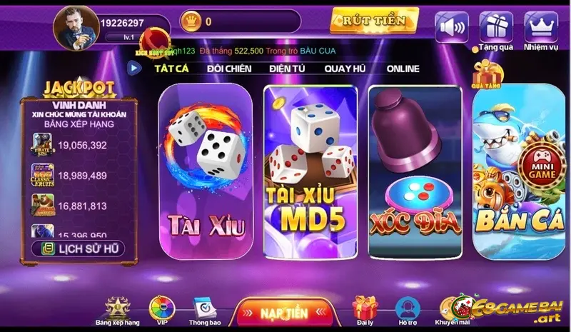 Trò chơi cá cược trực tuyến được yêu thích nhất tại cổng game